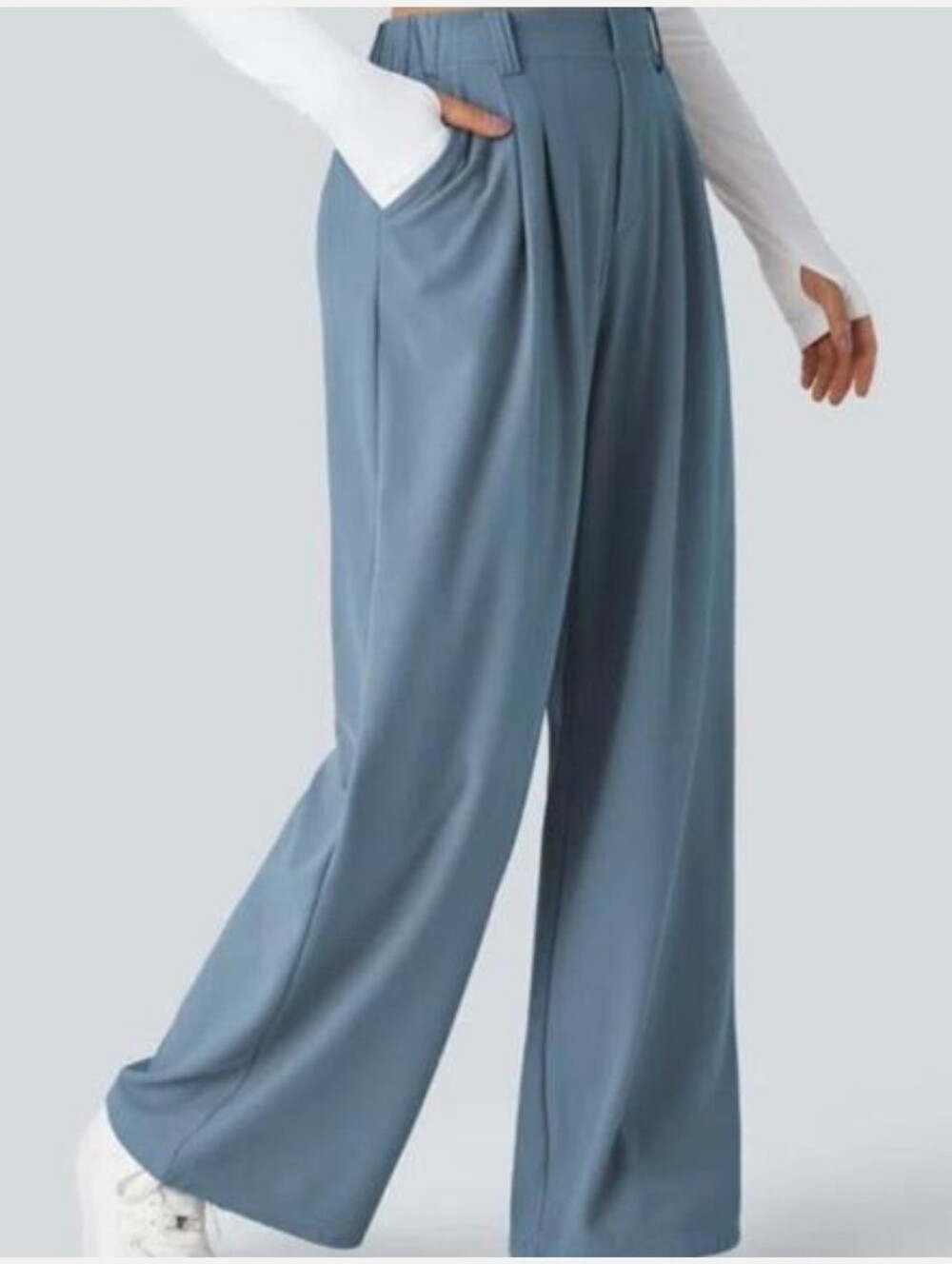 Halara Flex High Waisted Pocket Wide Leg Size S Waffle Work Pants